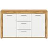 Sideboard Jam Eiche Dekor B: 125 Cm - Eiche Wotan/Schwarz, Design, Holzwerkstoff (125/80/35cm) - MID.YOU