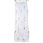 Kombivorhang + Stangendurchzug Romana 140x255 cm Weiß - Weiß/Grau, MODERN, Textil (140/255cm) - Luca Bessoni