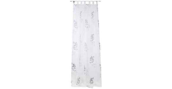 Kombivorhang + Stangendurchzug Romana 140x255 cm Weiß - Weiß/Grau, MODERN, Textil (140/255cm) - Luca Bessoni
