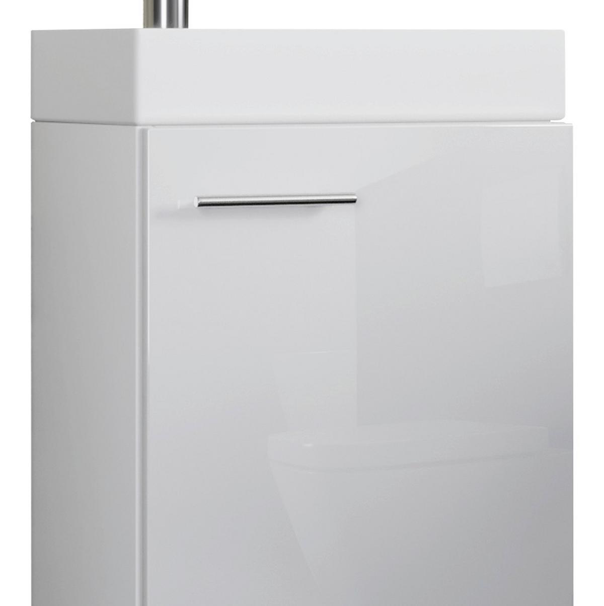 Badmöbel-set Gäste Wc 3-tlg. Slito B: 41 Cm Weiß - Weiß, KONVENTIONELL, Keramik/Holzwerkstoff (41cm) - MID.YOU