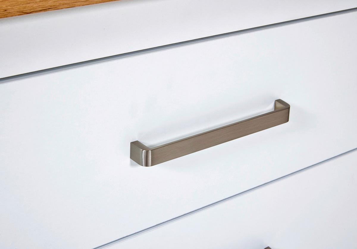 Spodná skrinka so zásuvkami SAN - biela/dub artisan, Romantik / Landhaus, kov/kompozitné drevo (124/91/75cm) - Mömax