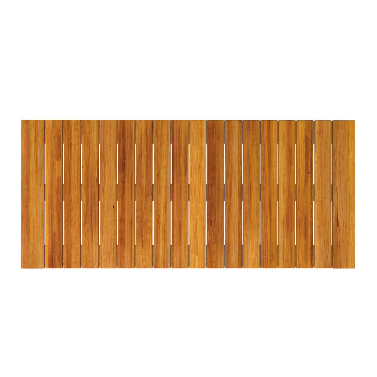 Terasová sedacia súprava ARIELLA - farba akácie/svetlosivá, Modern, kov/drevo (160/88/65cm) - Bessagi Garden