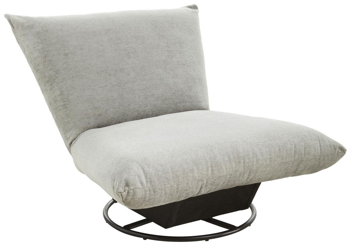 Relaxsessel Cremona Polyester Grau - Schwarz/Grau, Design, Textil (100/78/96cm) - Livetastic