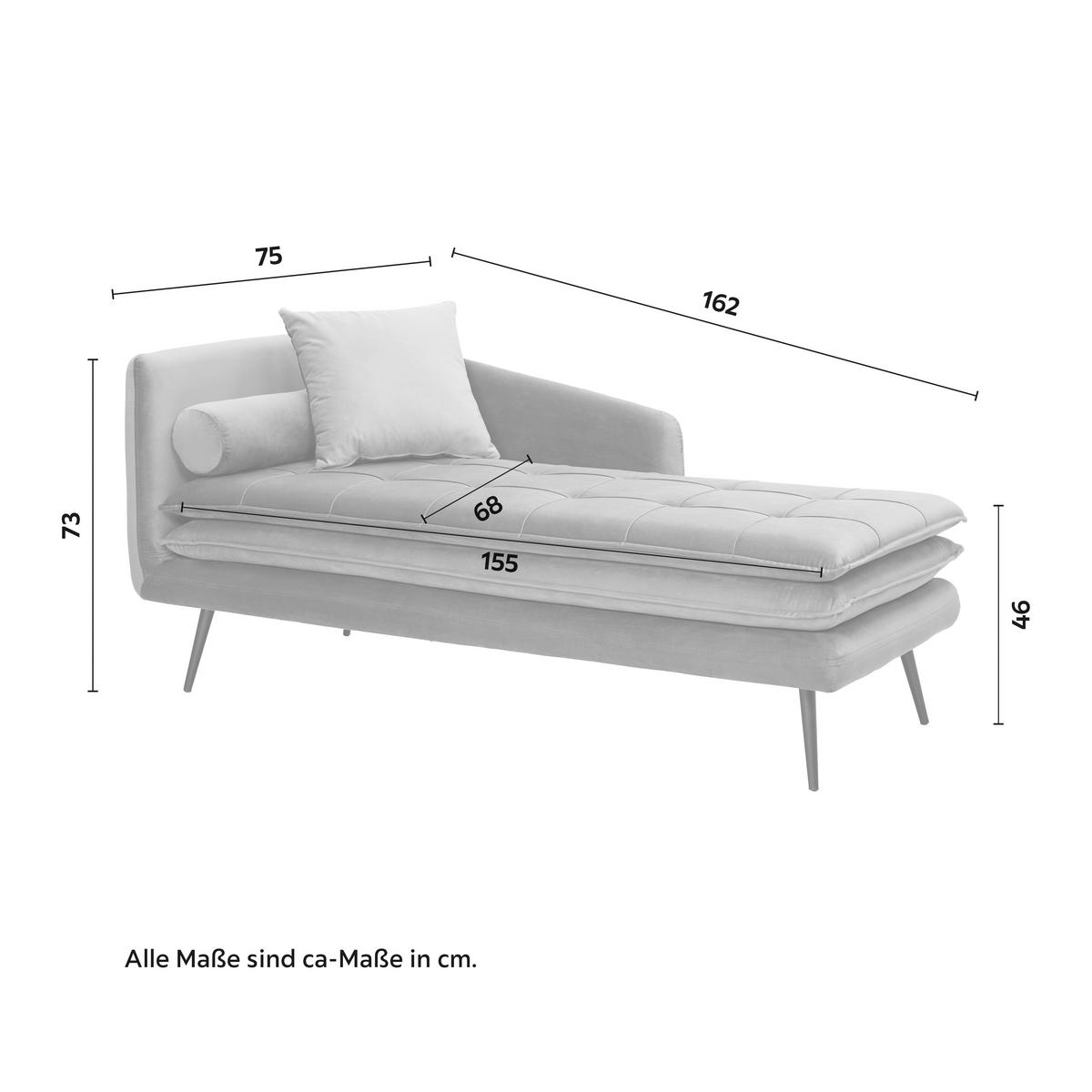 Stylová pohovka Emilia, sametový potah, šedá - šedá/černá, Moderní, kov/dřevo (75/73/162cm) - Bessagi Home