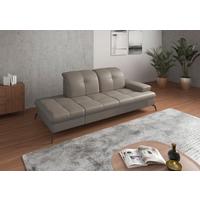 Récamiere Amica E, Grau B: 231 Cm - Schwarz/Grau, KONVENTIONELL, Leder (231/90/122cm) - Sit & More