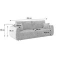 Schlafsofa Bali - Schwarz/Grau, MODERN, Holz/Textil (245/74-90/104cm) - Luca Bessoni