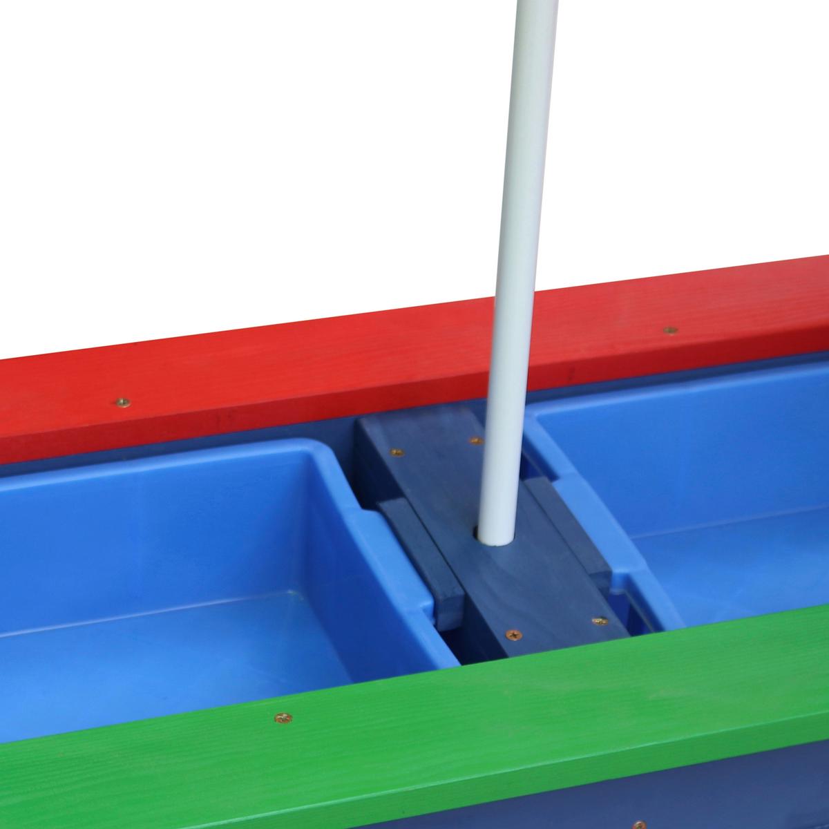 Sand- und Wassertisch A031.004.08 - Blau/Multicolor, KONVENTIONELL, Holz/Kunststoff (97,7/48,7/95cm) - Ambia Garden