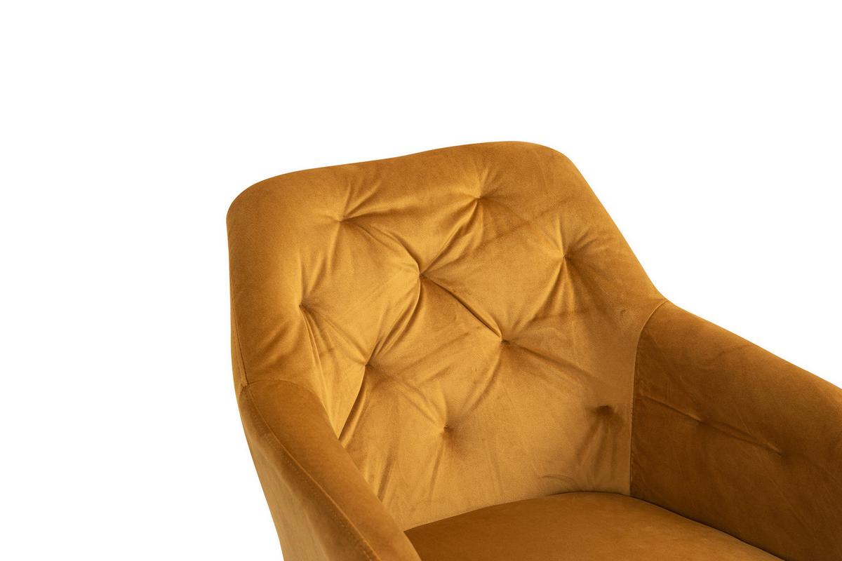 Tischgruppe Walnussfarben/Senfgelb 180 cm - Senfgelb/Walnussfarben, MODERN, Holz/Textil (180/90/75cm) - Livetastic