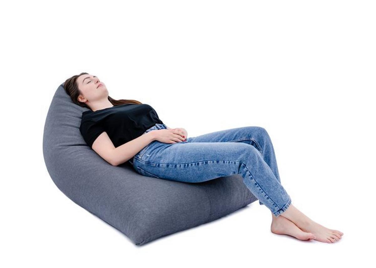 Sitzsack Relax Lounger Joker Graphit, Polystyrol-Füllung - Graphitfarben, Basics, Textil (130/40/170cm) - Ondega