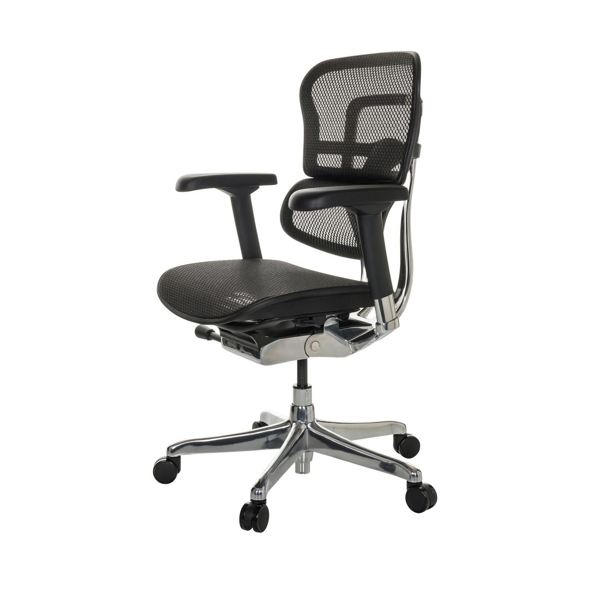 Drehstuhl Ergohuman Base I - Silberfarben/Schwarz, Basics, Kunststoff/Textil (69/107-122/64cm) - MID.YOU