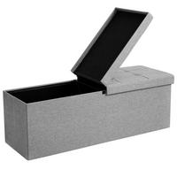 SITZBOX Grau B: 110cm - Grau, Basics, Holzwerkstoff/Textil (110/38/38cm)