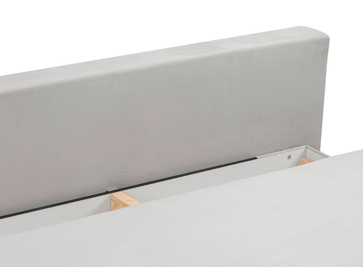 Schlafsofa Sorto Hellgrau B: 200cm - Hellgrau/Schwarz, Basics, Holz/Textil (200/91/100cm) - MID.YOU