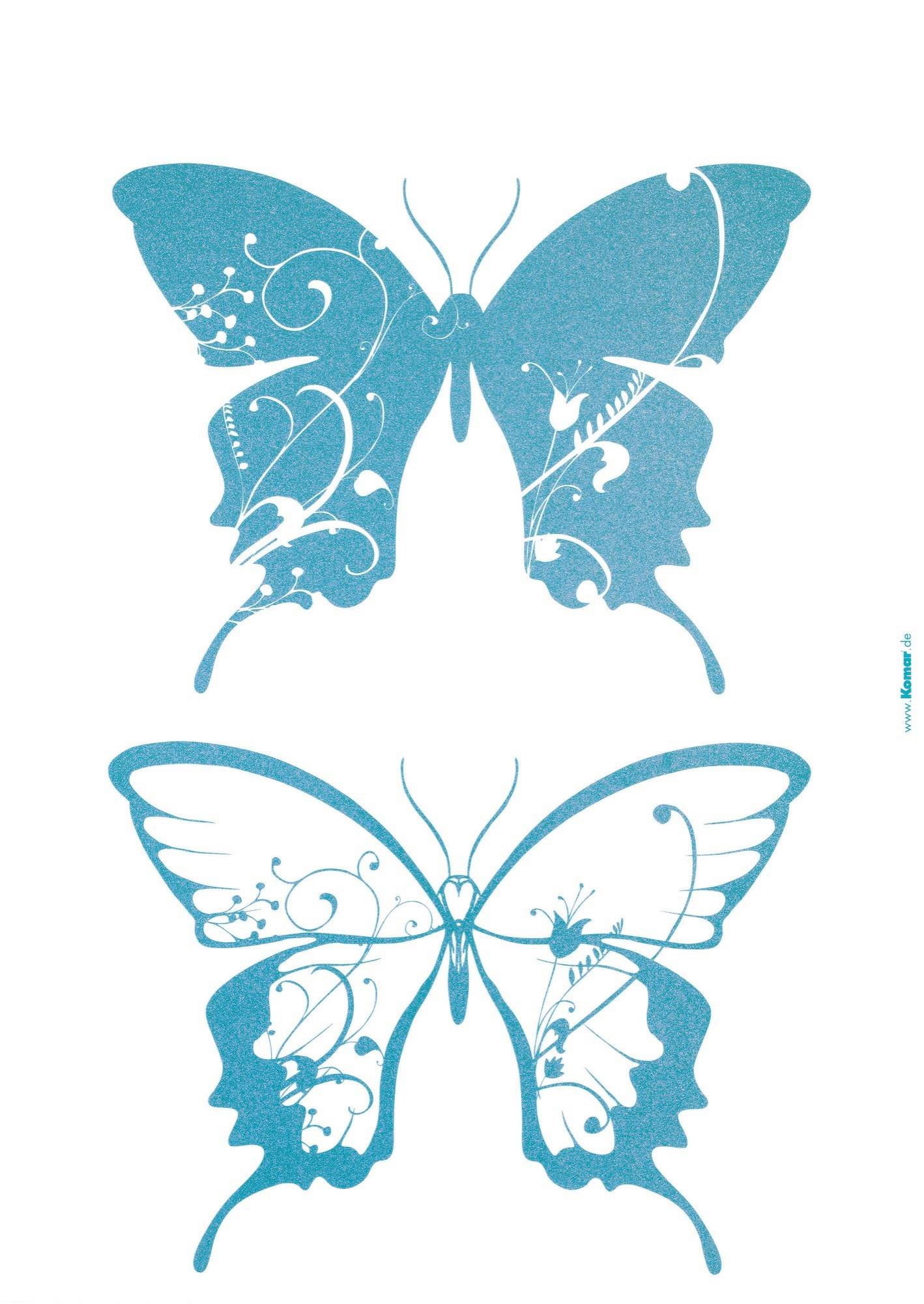 DEKOSTICKER 17017H - Blau/Klar, Natur, Kunststoff (50/70cm)