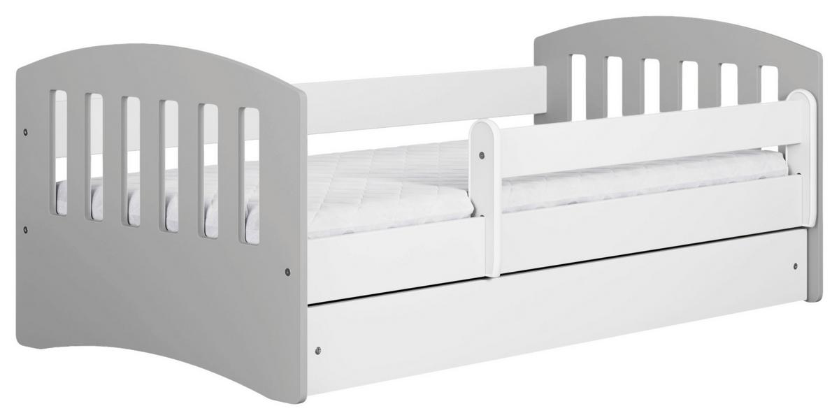 KINDER-/JUNIORBETT Classic Grau/Weiß 80x160cm - Birkefarben/Weiß, MODERN, Holz/Holzwerkstoff (80/160cm) - MID.YOU