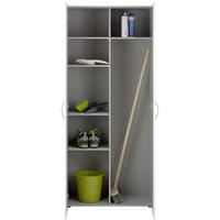 VIACÚČELOVÁ SKRIŇA MRK - biela/hliníková, Konventionell, kompozitné drevo/plast (80/185/40cm) - Mömax