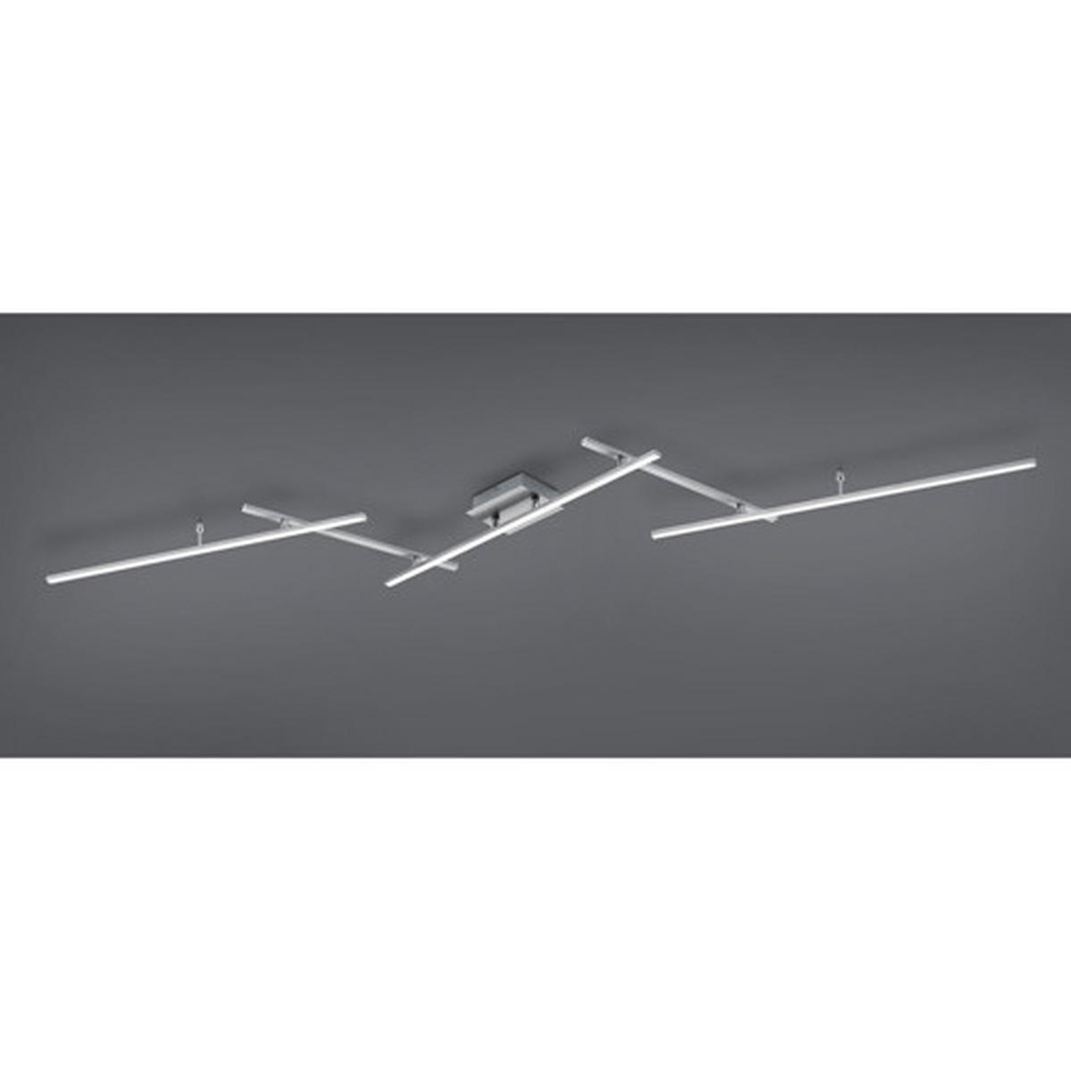 Led-deckenleuchte 628410507 Arvin - Weiß/Nickelfarben, Design, Kunststoff/Metall (245/8,5/50cm) - Trio Leuchten