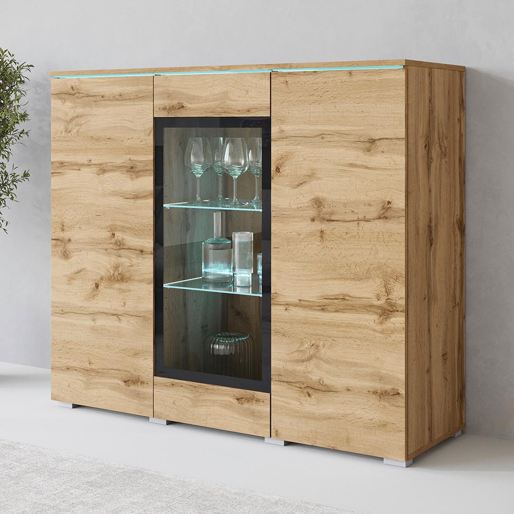 Highboard Vera Wotan Eiche Dekor B: 120 cm