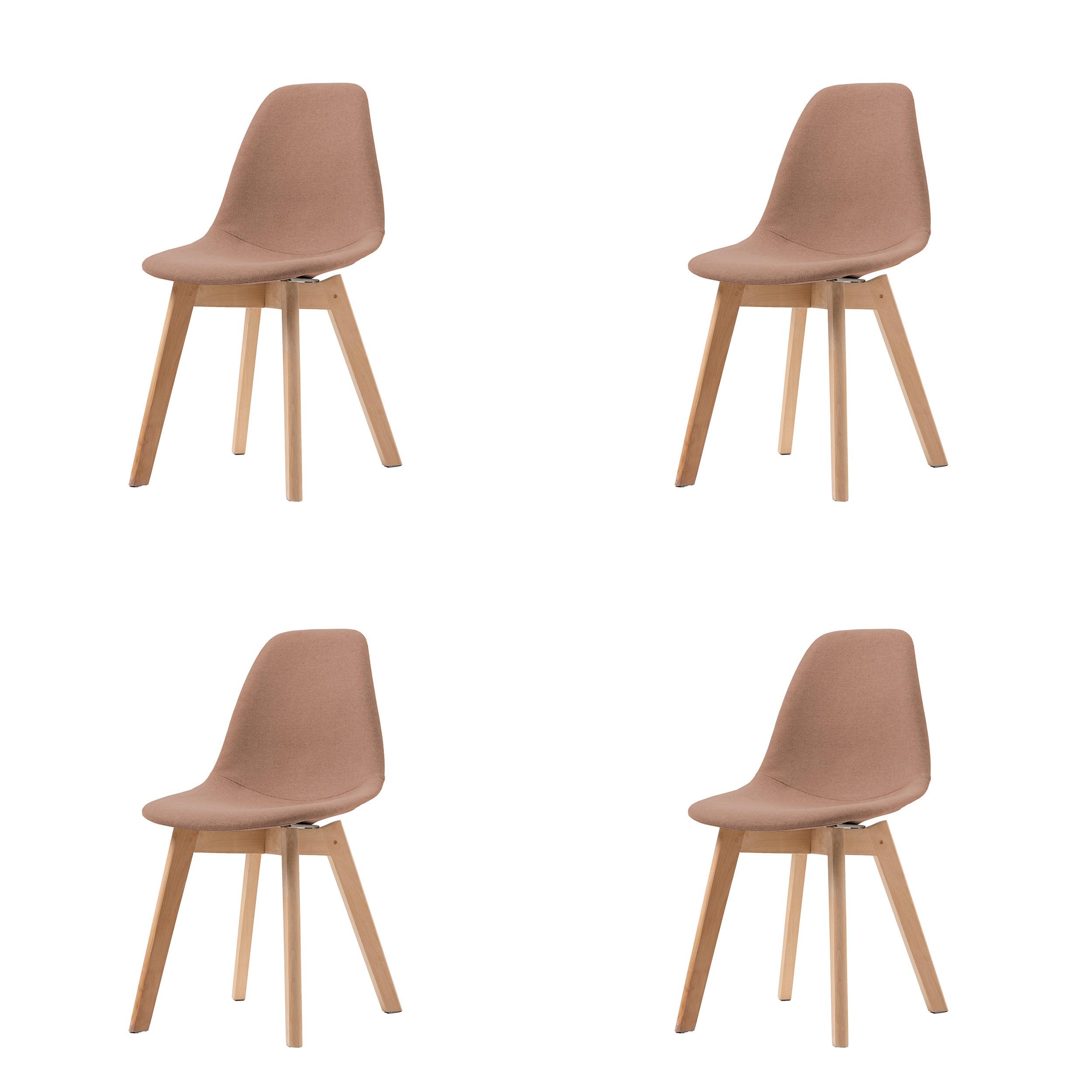 Stuhl-Set Keeve - Braun, MODERN, Holz/Kunststoff (47/83/53cm) - MID.YOU