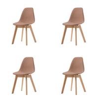 Stuhl-Set Keeve - Braun, MODERN, Holz/Kunststoff (47/83/53cm) - MID.YOU