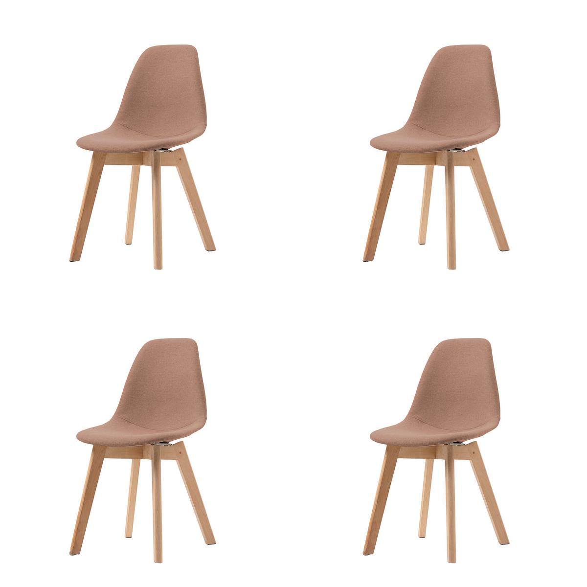 Stuhl-Set Keeve - Braun, MODERN, Holz/Kunststoff (47/83/53cm) - MID.YOU