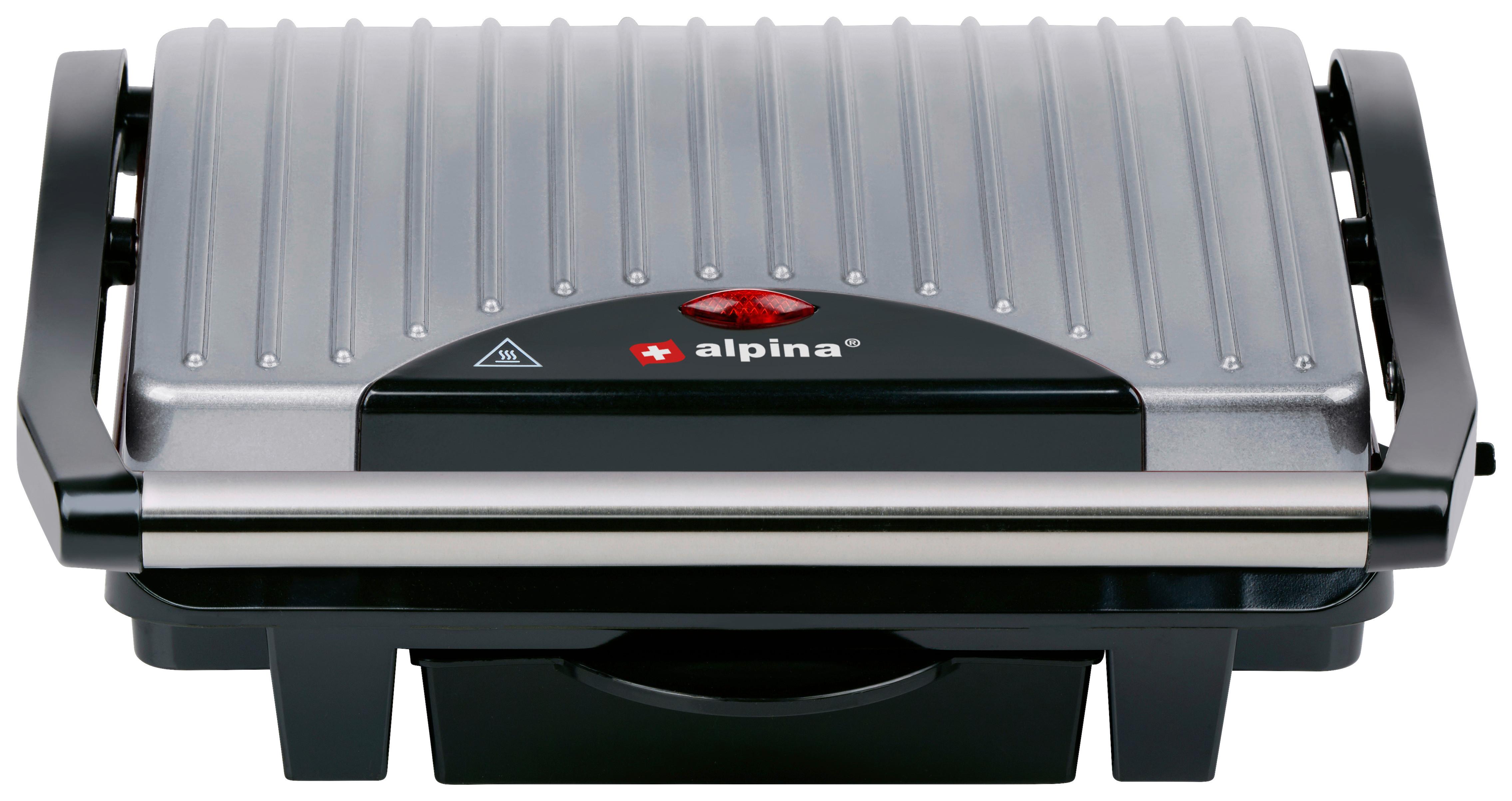 Kontaktgrill Contact Grill 230v 1000w Silve - Schwarz, Basics, Metall (31/26/10,5cm)