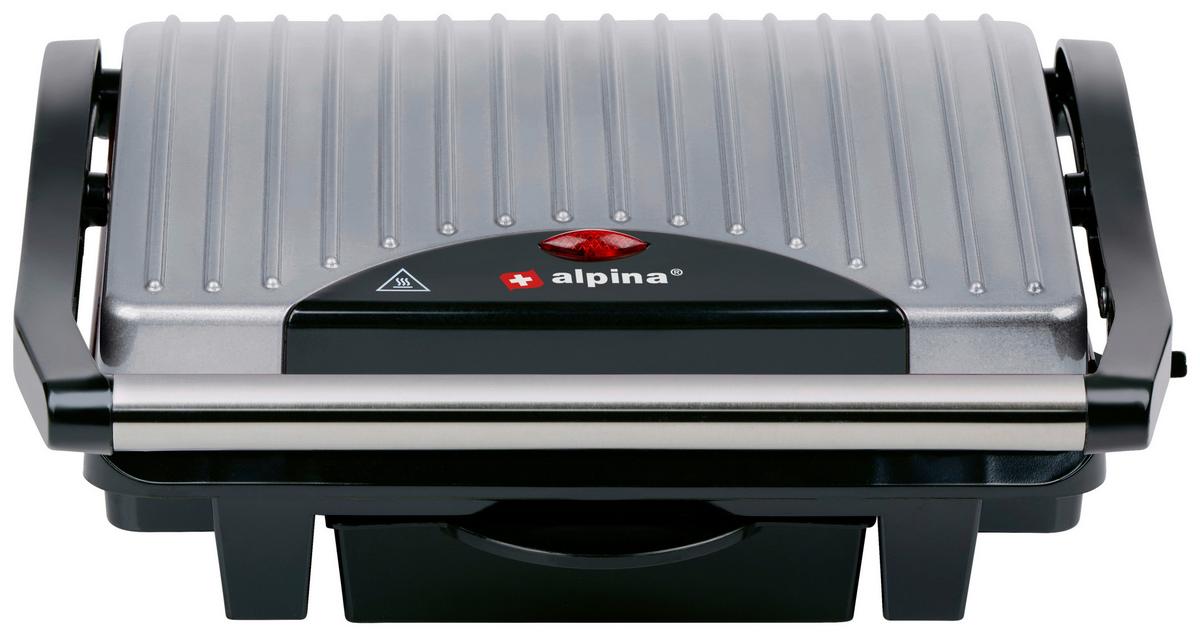 Kontaktgrill Contact Grill 230v 1000w Silve - Schwarz, Basics, Metall (31/26/10,5cm)