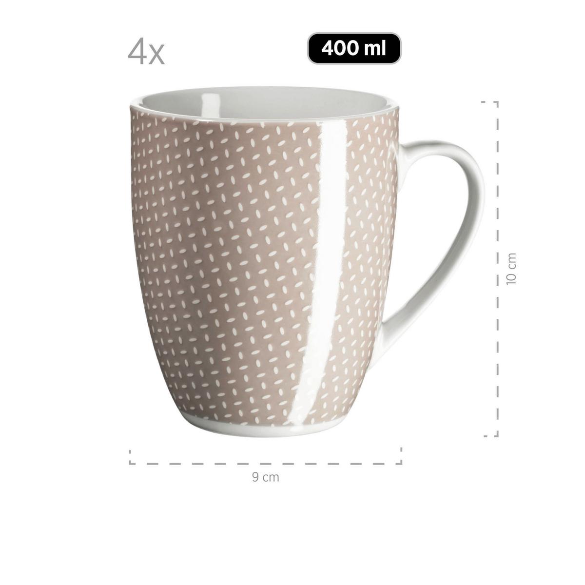 Kombiservice Beige 4 Personen 16-Teilig - Beige, Basics, Keramik - Mäser