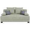Sofa Mia mit Schlaffunktion Beige 200 cm - Beige/Schwarz, Design, Holzwerkstoff/Textil (200/90/110cm) - P & B