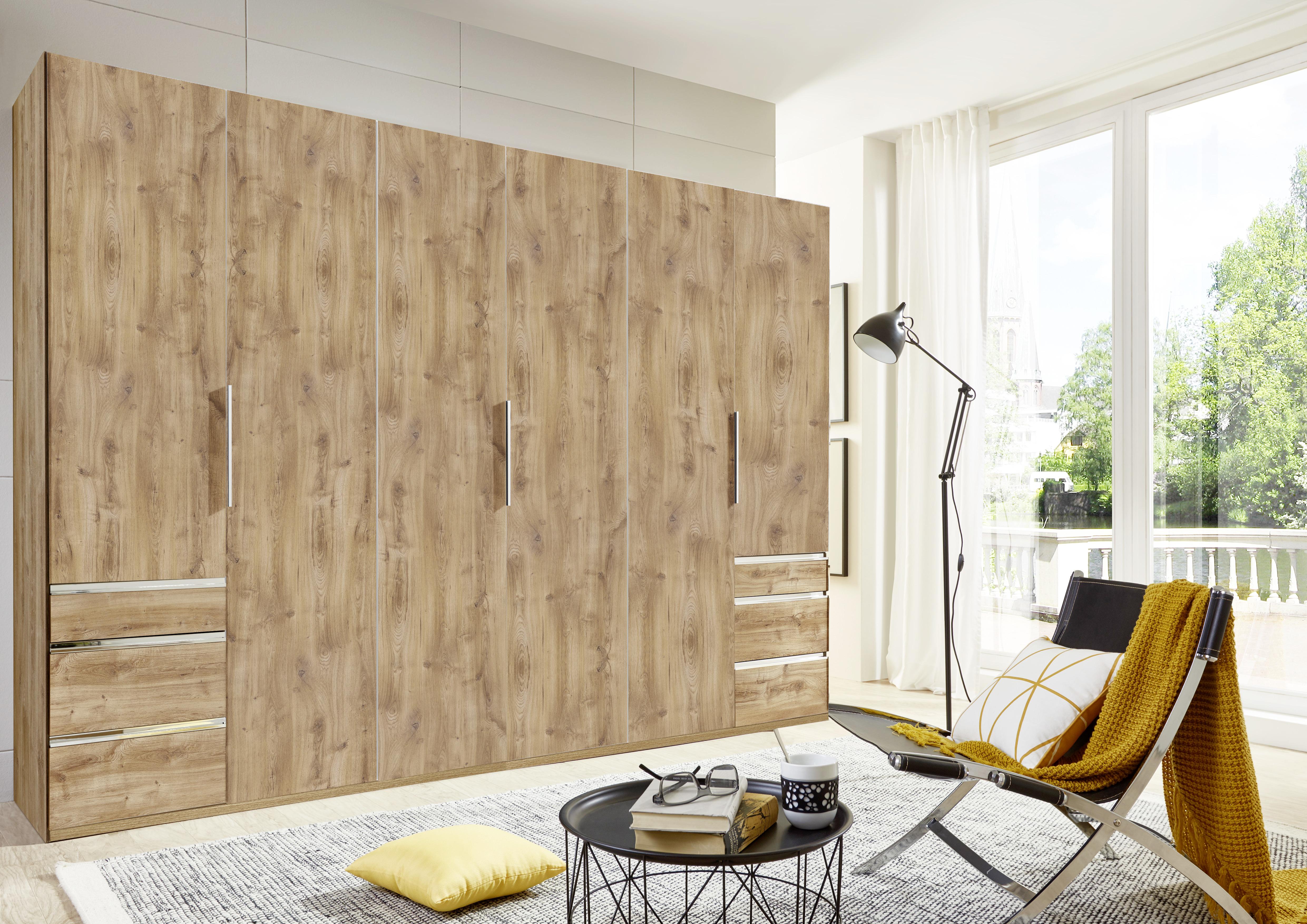 Drehtürenschrank Mit Laden 300cm Level 36a, Eiche Dekor - Eichefarben, MODERN, Holzwerkstoff (300/216/58cm) - MID.YOU