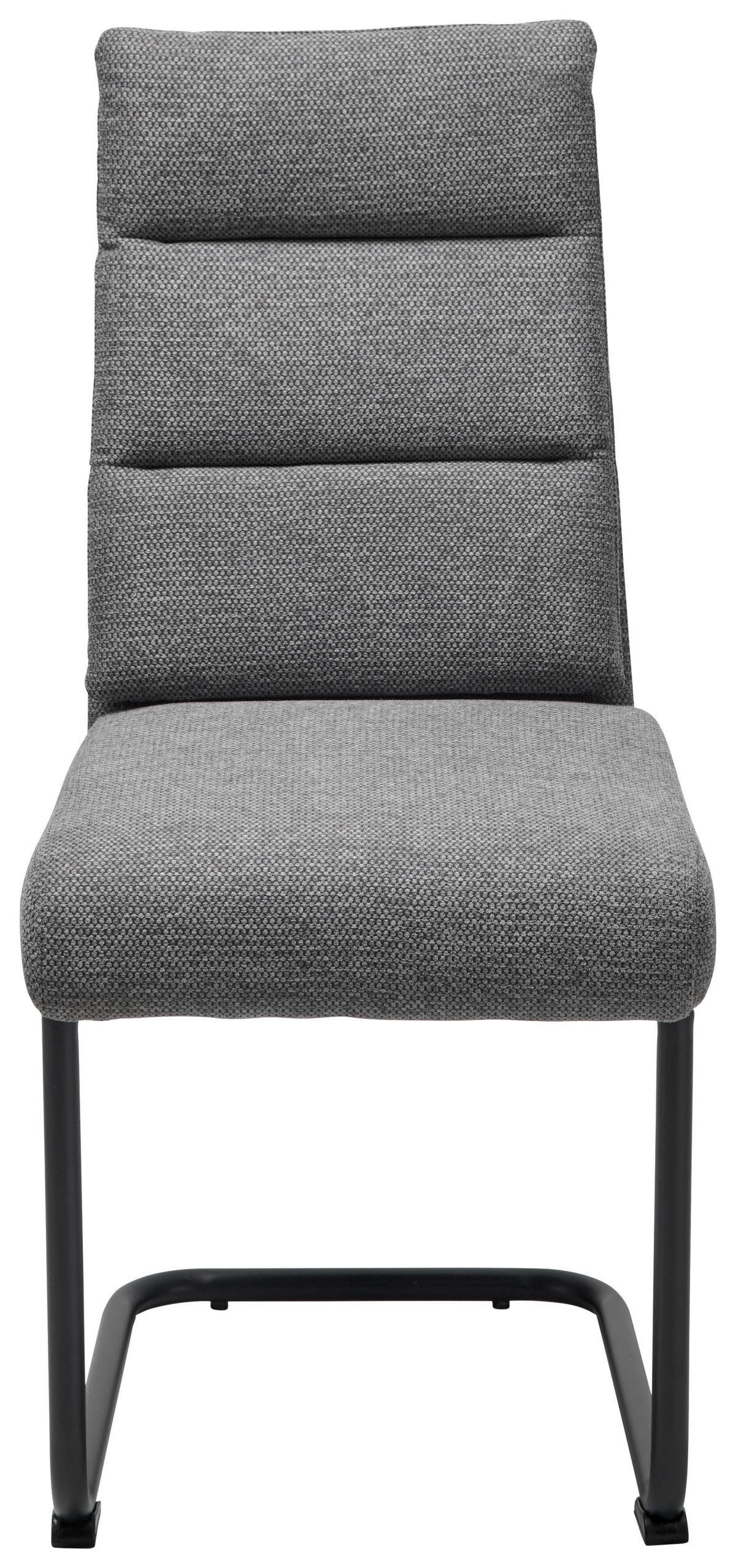 Schwingstuhl-Set Hilal - Dunkelgrau/Schwarz, LIFESTYLE, Holz/Textil (45/94/62cm) - MID.YOU