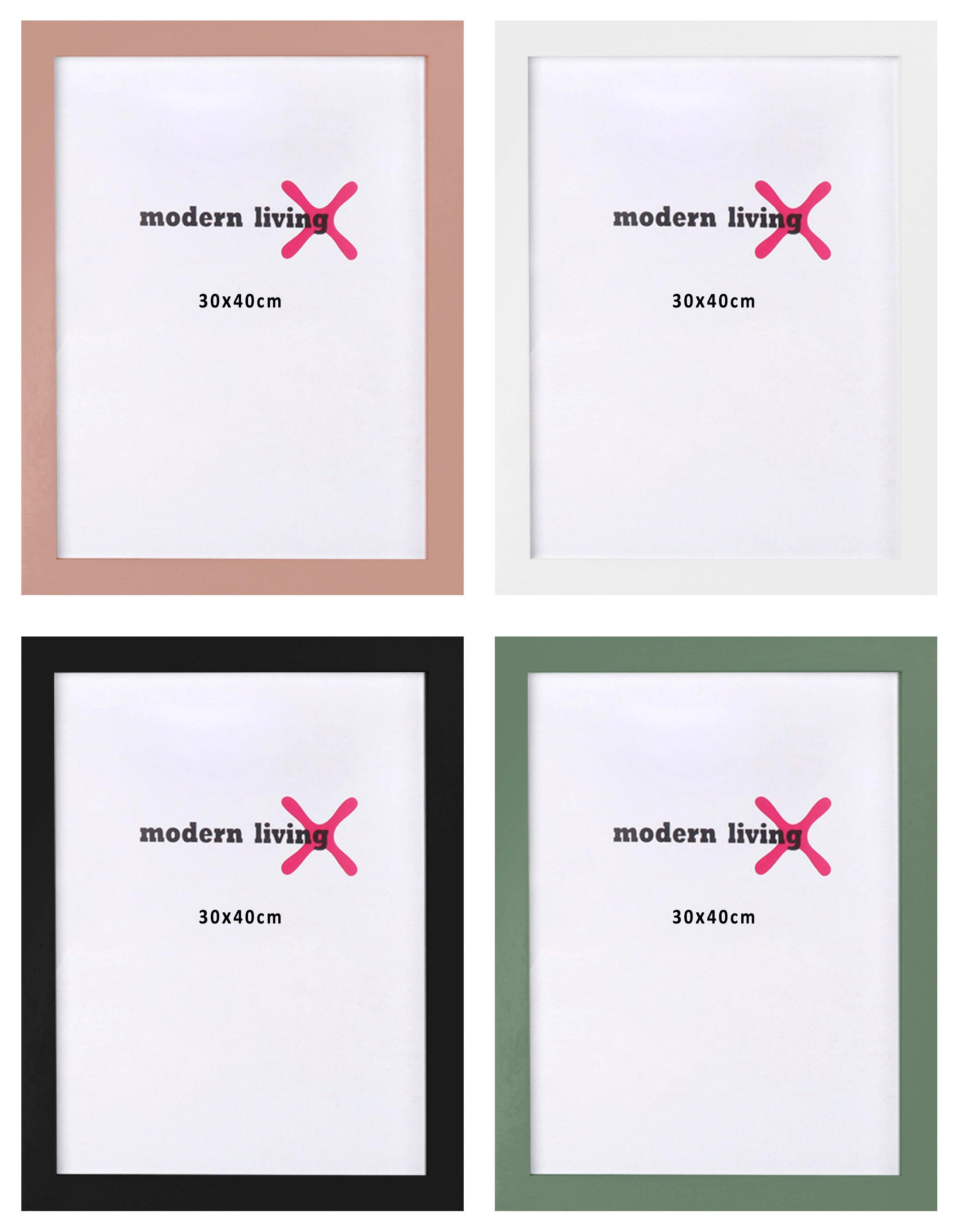Rám na fotografie Celina, 30/40cm - čierna/biela, Konventionell, kompozitné drevo (33/43/0,8cm) - Modern Living