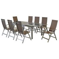 Gartenset Carrara - Silberfarben, MODERN, Textil/Metall - Gardenson