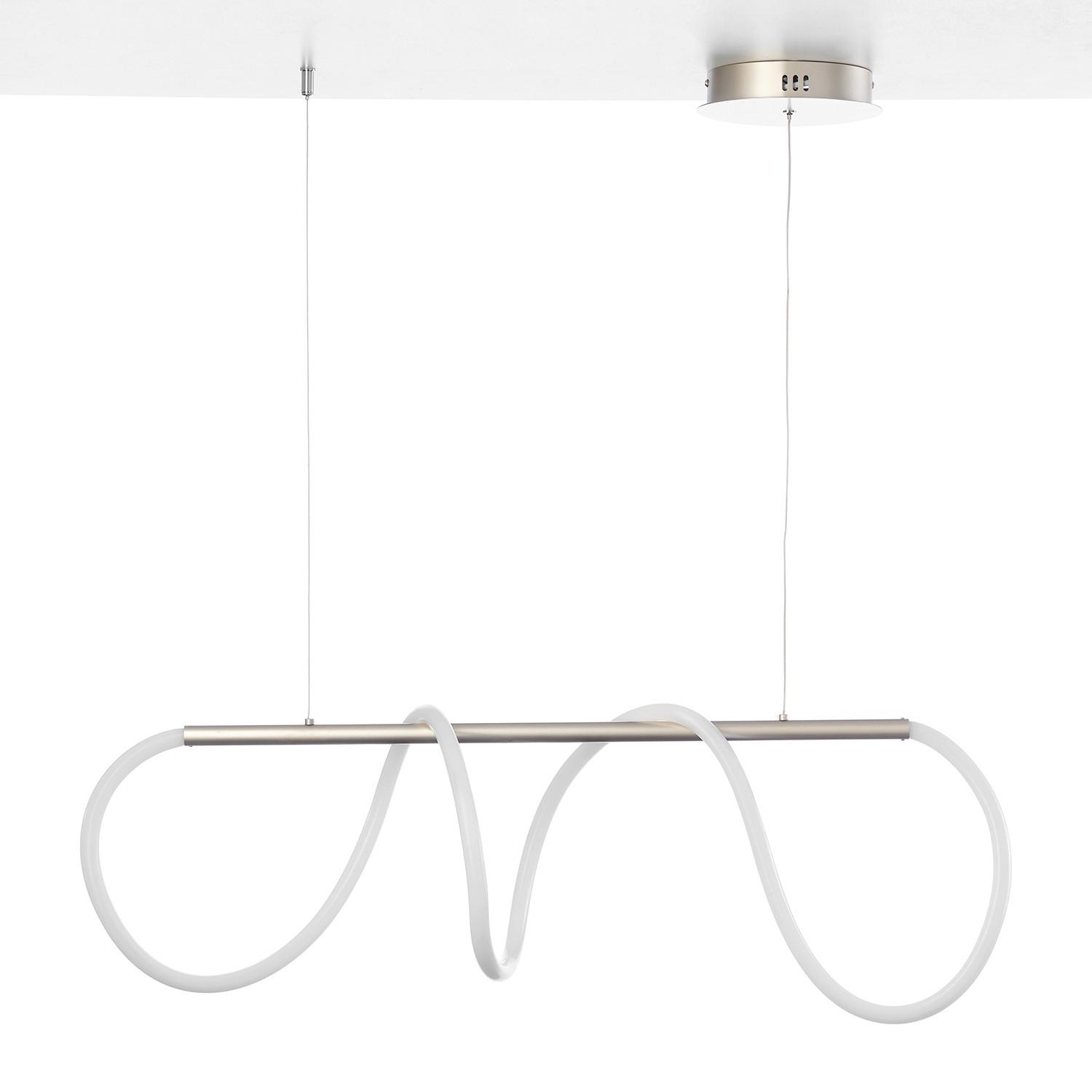 LED-Hängeleuchte 5051/S - Silberfarben, Design, Kunststoff/Metall (90/90/120cm)