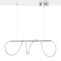 Led-hängeleuchte 5051/s - Silberfarben, Design, Kunststoff/Metall (90/90/120cm)