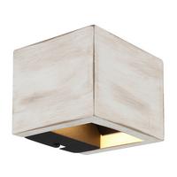 Led-wandleuchte 15553w1a - Schwarz/Weiß, Design, Holzwerkstoff/Metall (13.2/11.3/9.8cm) - Globo