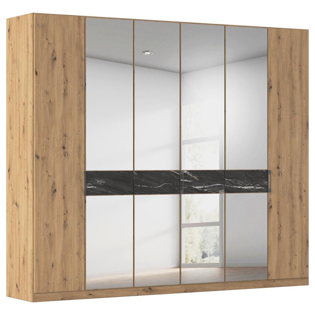 Drehtürenschrank Versity-D Eiche Artisan/Marmoroptik 6trg