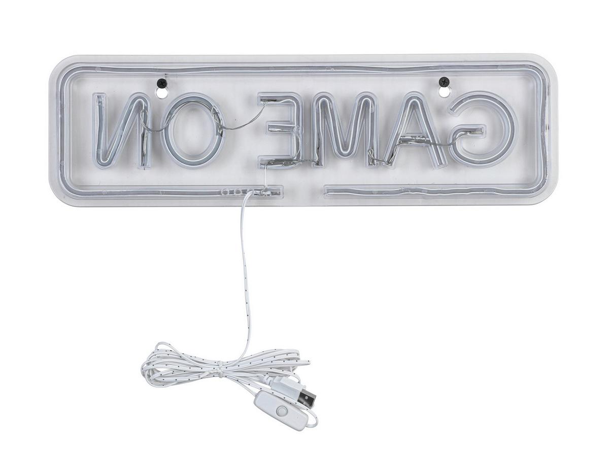 Led-dekoleuchte Dave - Transparent/Weiß, KONVENTIONELL, Kunststoff (40/12/1,3cm) - Luca Bessoni
