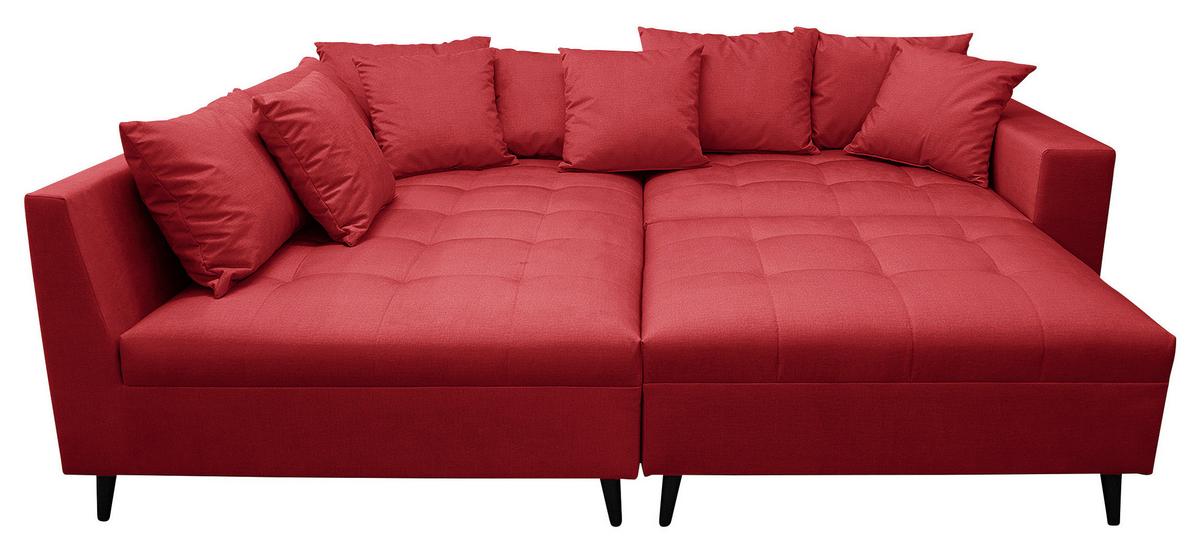 Ecksofa Pruno, Rot S: 174x247 Cm - Rot/Schwarz, Design, Textil (174/247cm) - MID.YOU