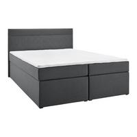 Boxspring postel ROSA, 140x200 cm, antracitová - antracitová/tmavosivá, Modern, drevo/kompozitné drevo (140/200cm) - Bessagi Home