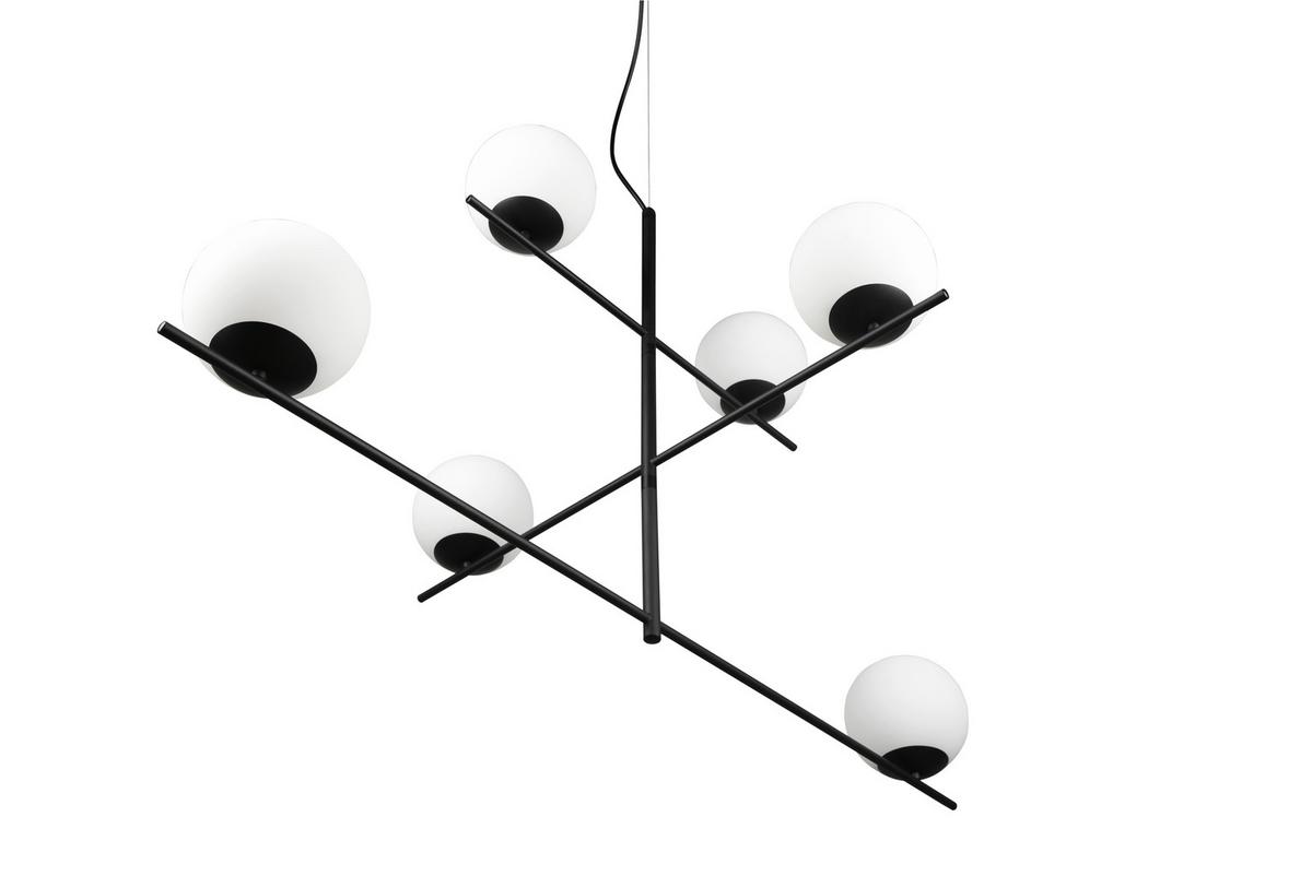 Pendelleuchte 302000632 Pure - Schwarz/Weiß, MODERN, Glas/Metall (115/150/80cm) - Trio Leuchten