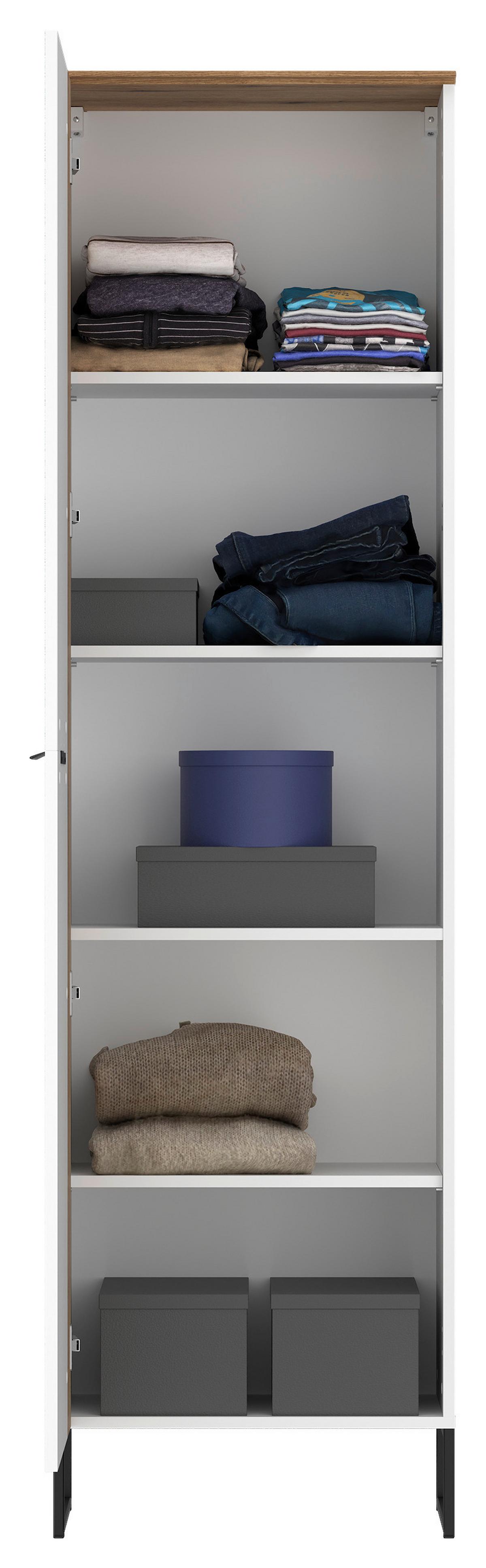Schuhschrank Aladin Stehend & Hängend Montierbar - Eichefarben/Schwarz, MODERN, Holzwerkstoff (55/199,9/35cm)