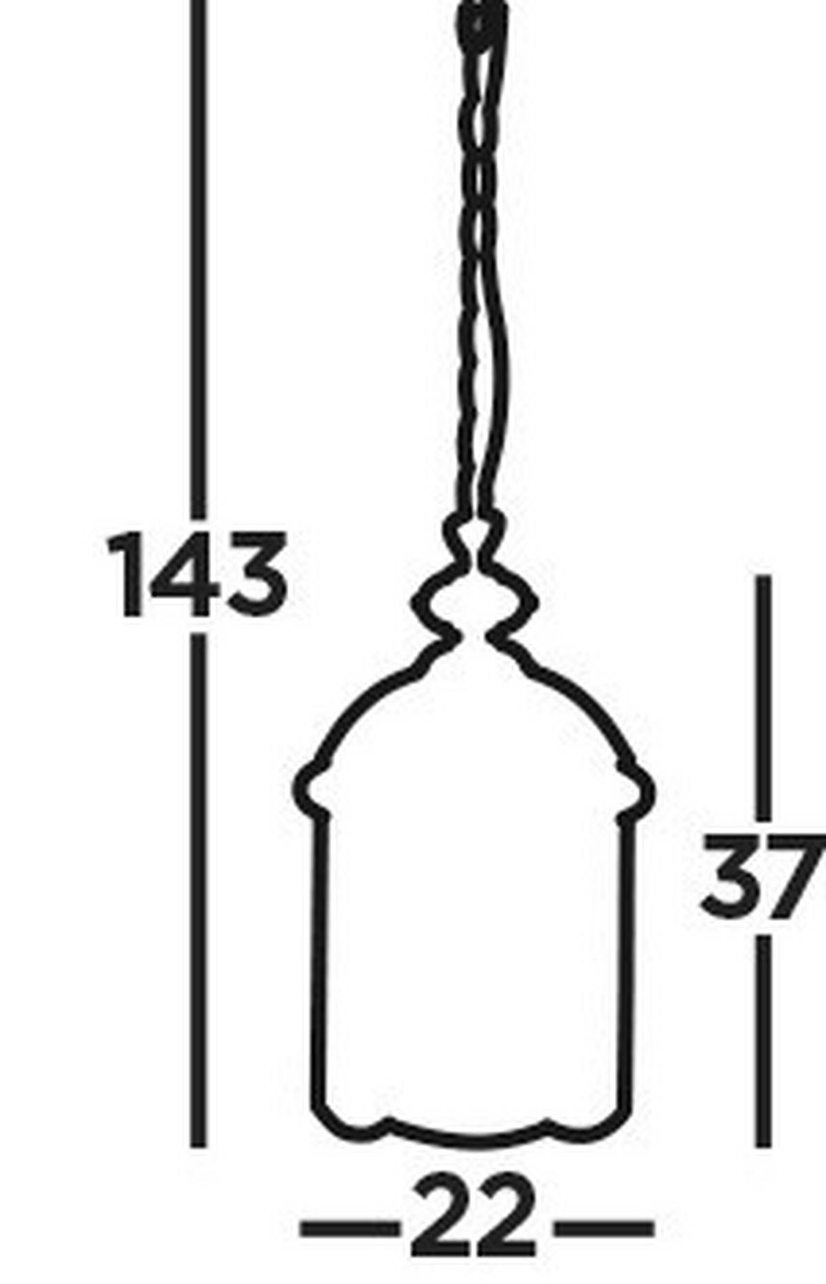 Hängeleuchte Bevelled 7133ab - KONVENTIONELL, Glas/Metall (22/37cm)