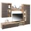 Wohnwand Montana New - Dunkelbraun/Schwarz, MODERN (265/190/45cm) Wohnwand Montana New - Dunkelbraun/Schwarz, MODERN (265/190/45cm)