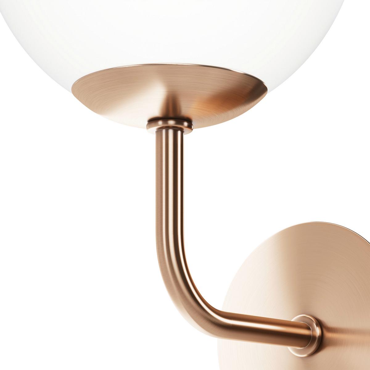 Wandleuchte Erich - Messingfarben/Weiß, Trend, Glas/Metall (15/27/19cm) - MAYTONI