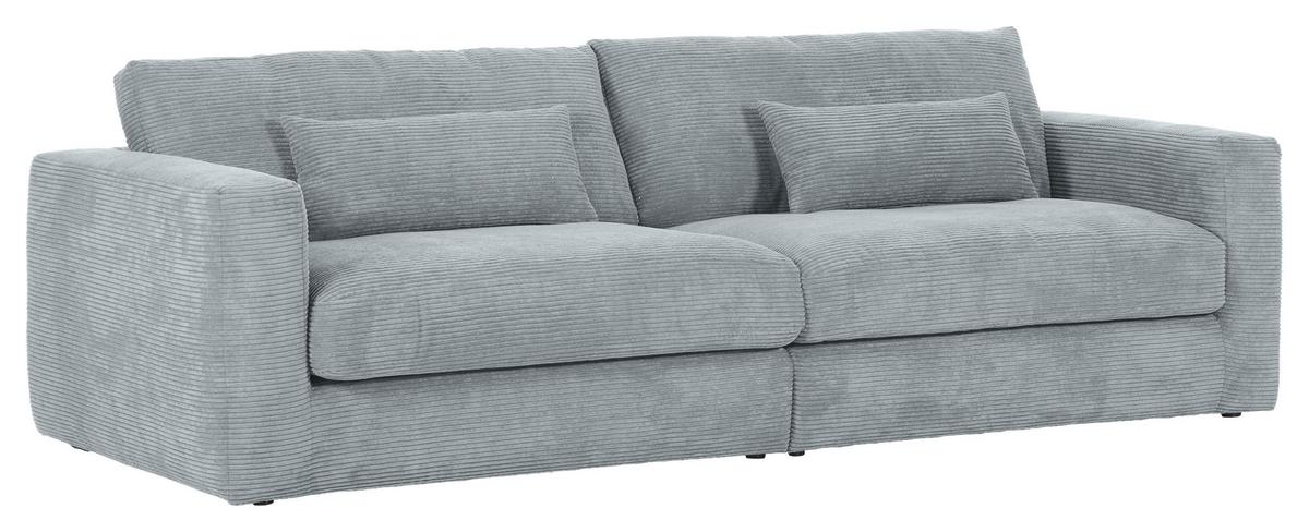 Bigsofa Manolis Hellgrau B: 260 cm - Hellgrau/Schwarz, KONVENTIONELL, Textil (260/66/115cm) - MID.YOU