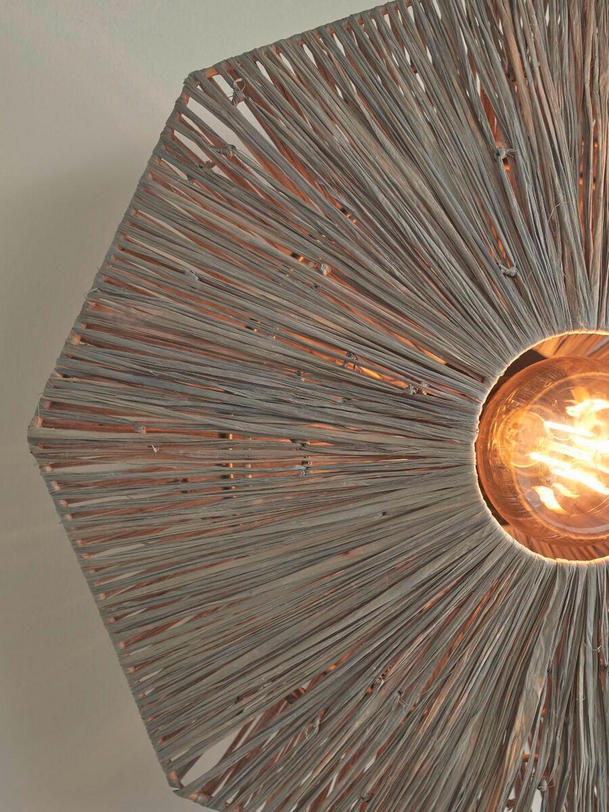 Deckenleuchte Panc011dg - Dunkelgrau, MODERN, Naturmaterialien (65cm) - Good & Mojo