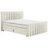 Boxspringbett Mit Topper & Bettkasten 180x200 Mendoza - Creme/Schwarz, MODERN, Holzwerkstoff/Textil (180/200cm) - MID.YOU