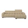 Ecksofa Fargo S Grün, B: 285 Cm - Taupe/Schwarz, Trend, Textil (285/168cm)