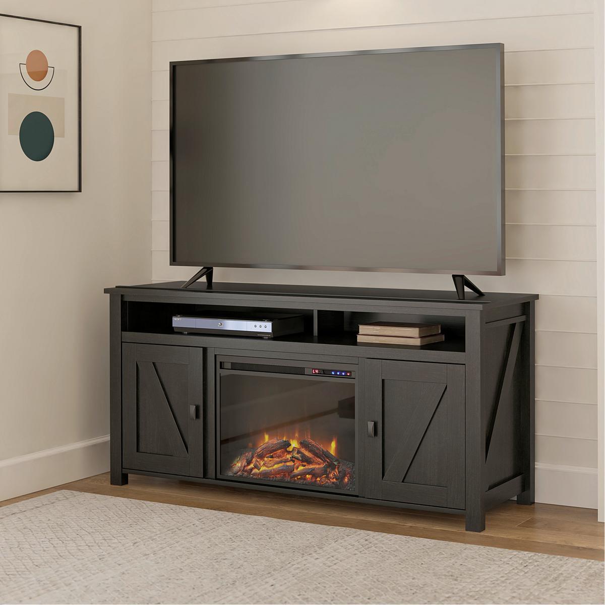 Lowboard Farmington Schwarz B: 151cm - Schwarz, Design, Holzwerkstoff/Metall (151/40/75cm) - MID.YOU