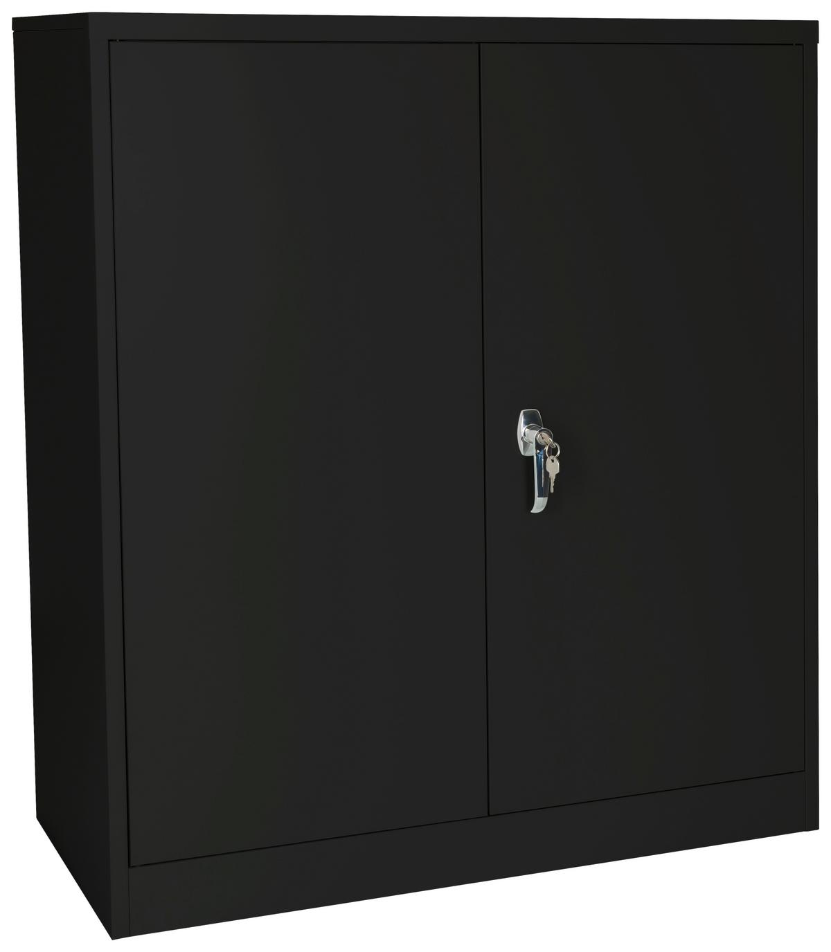 Aktenschrank Color As B: 90 Cm Abschließbar - Schwarz, Basics, Metall (90/105/40cm) - MID.YOU